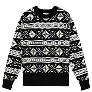 Joanie Enni Fair Isle Knit Jumper in Black US size Medium NWT